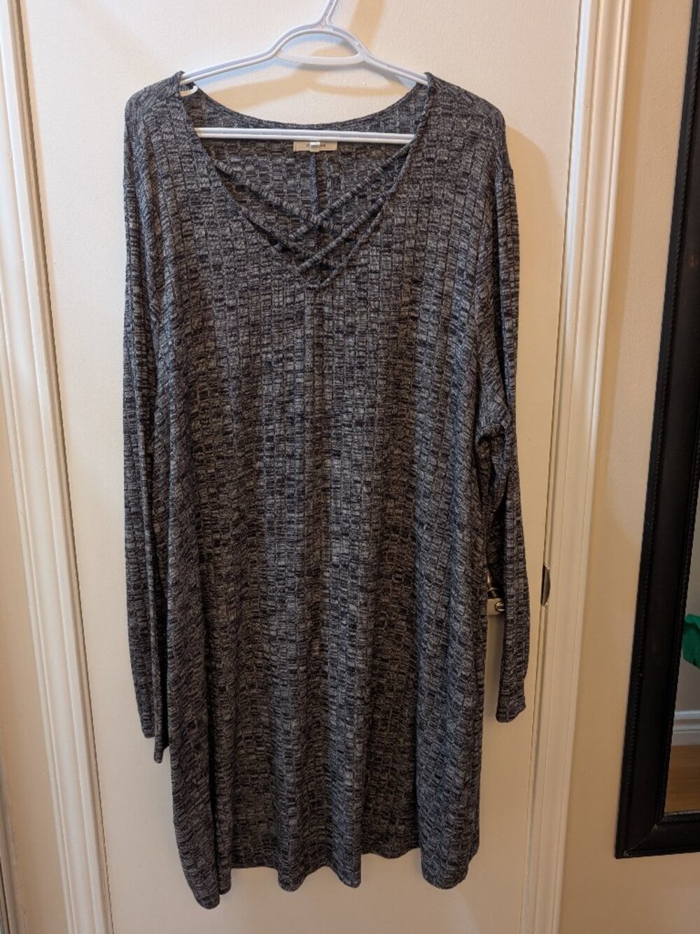Maurice's long sleeve grey knit dress
